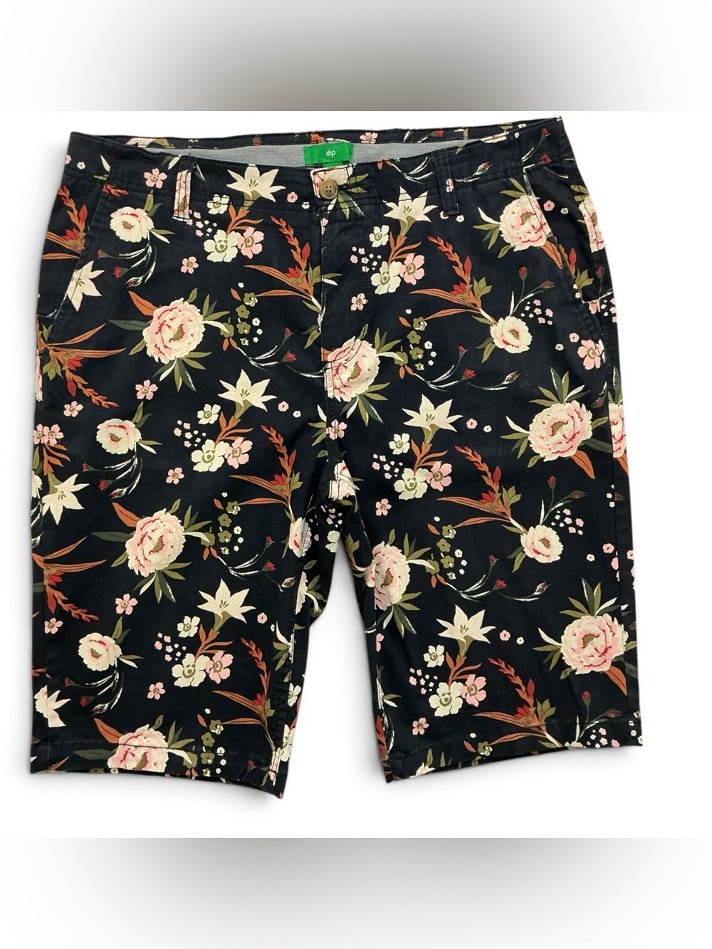 Dip Floral Men's Comfort Stretch Bermuda Chino Shorts Size 36 - NWT